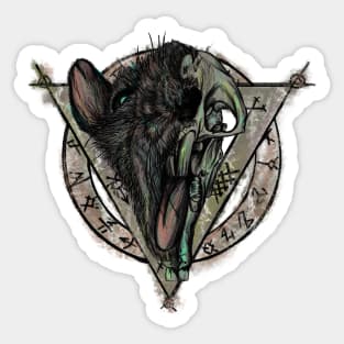 Rat Skull Sticker